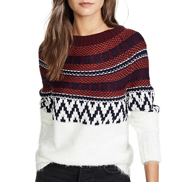 BB Dakota Sweaters - New BB Dakota Play Fair Isle Sweater - XS Ivory